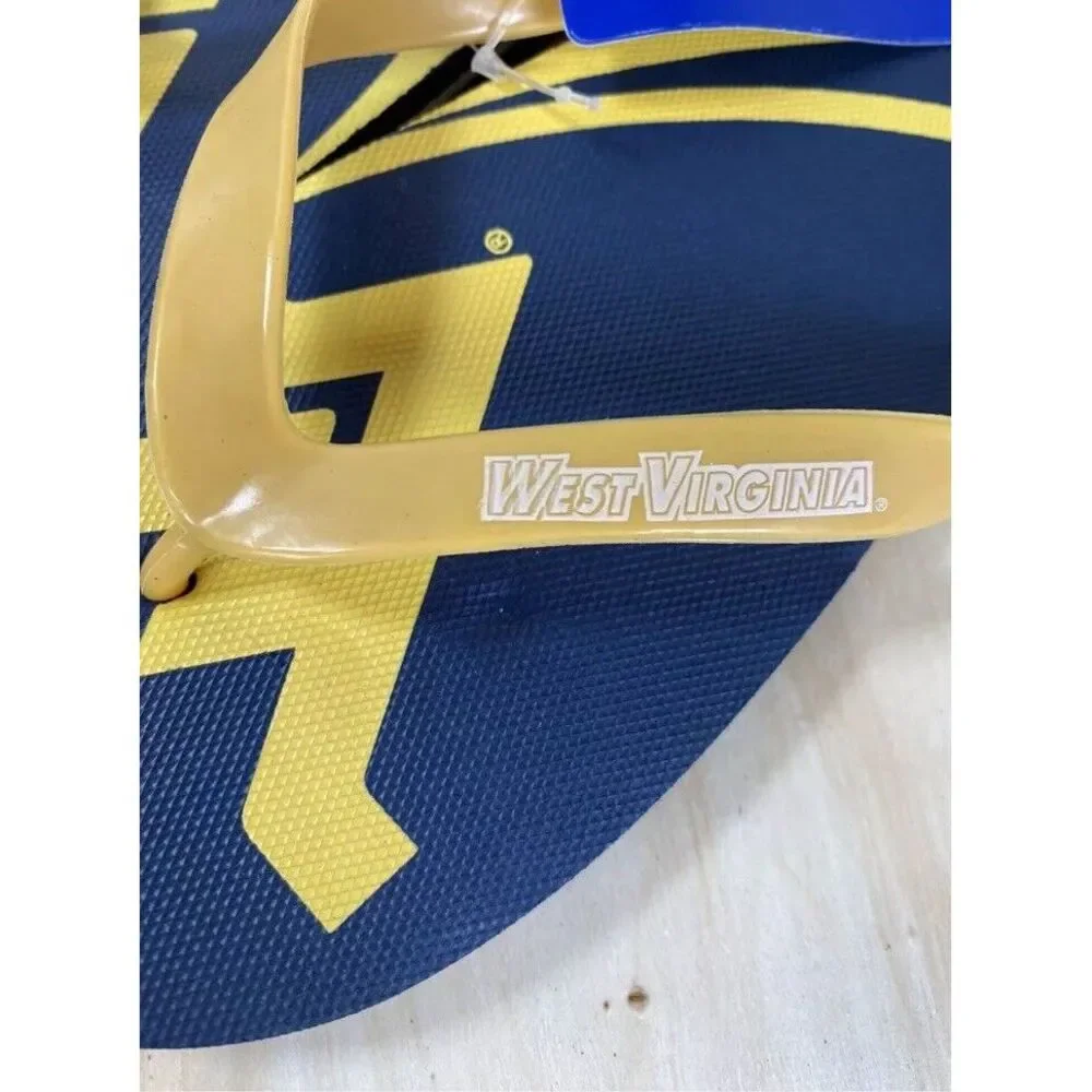 West Virginia Mountaineers NCAA College‎ Flip Flops New Size Large Men's 9-10